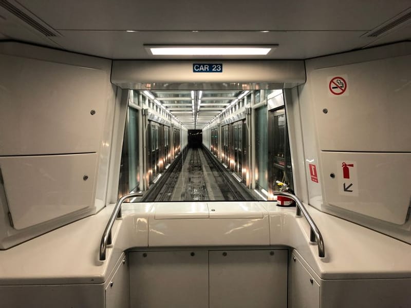 Cars boarding the Eurotunnel Le Shuttle service between Folkestone and Calais