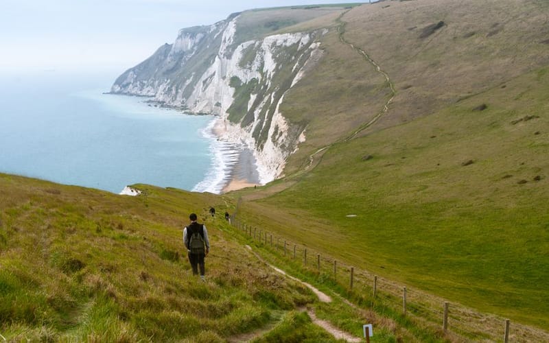 Seatown beneath Golden Cap on the Dorset coast